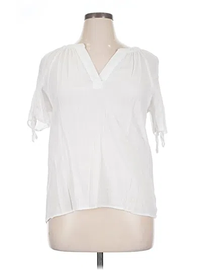 Pre-owned Michael Michael Kors Short Sleeve Blouse In White