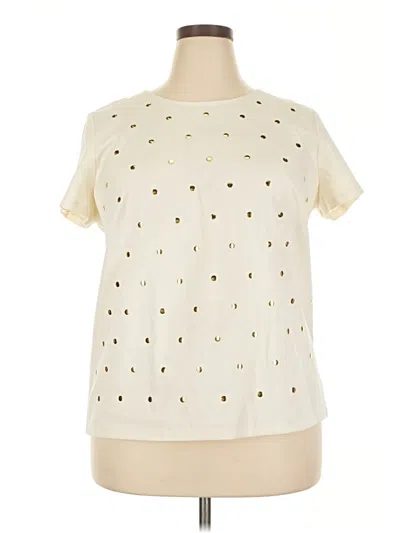 Pre-owned Michael Michael Kors Short Sleeve Blouse In White