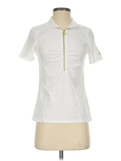 Pre-owned Michael Michael Kors Short Sleeve Blouse In White