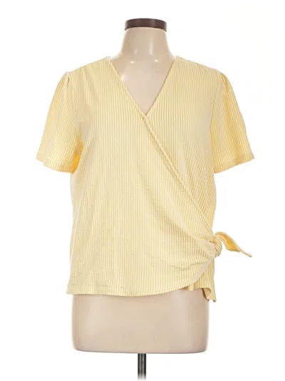 Pre-owned Michael Michael Kors Short Sleeve Blouse In Yellow