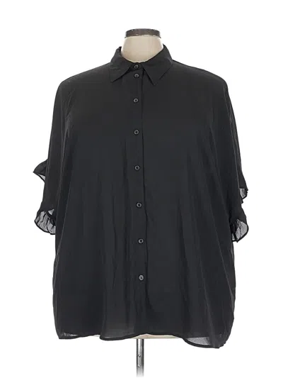 Pre-owned Michael Michael Kors Short Sleeve Button Down Shirt In Black