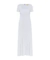 Michael Michael Kors Ribbed Midi Dress In White
