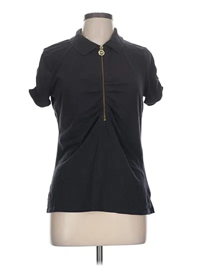 Pre-owned Michael Michael Kors Short Sleeve Polo Shirt In Black