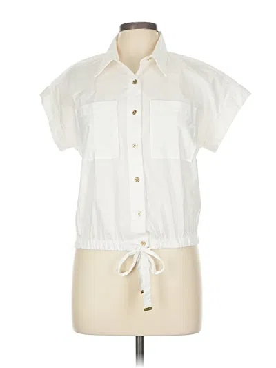 Pre-owned Michael Michael Kors Short Sleeve Polo Shirt In White