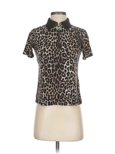 Pre-owned Michael Michael Kors Short Sleeve T-shirt In Brown