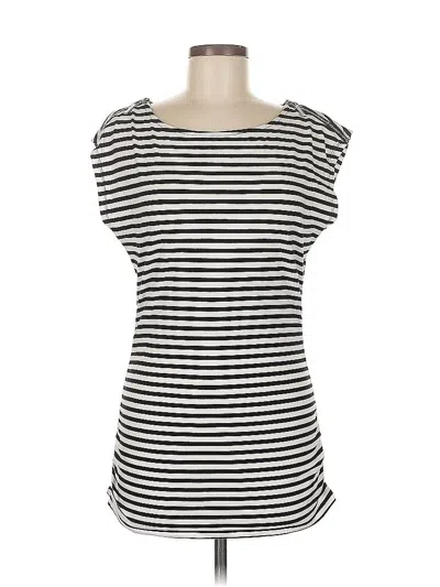 Pre-owned Michael Michael Kors Short Sleeve Top Black Boatneck Tops