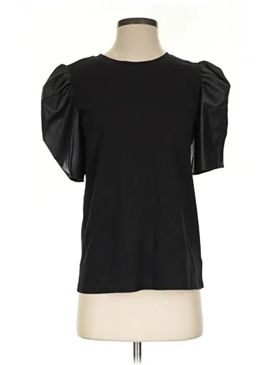 Michael Michael Kors Short Sleeve Top Black Boatneck Tops