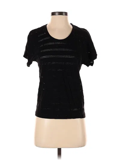 Pre-owned Michael Michael Kors Short Sleeve Top Black Crew Neck Tops