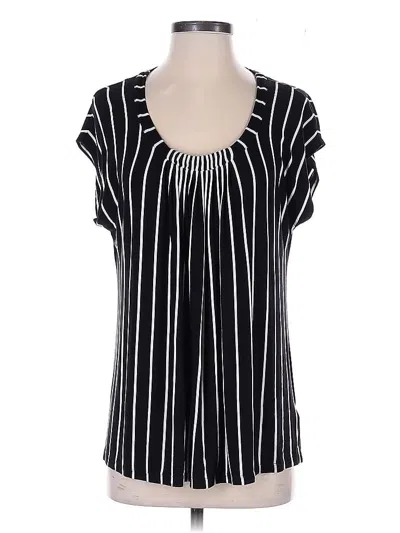 Pre-owned Michael Michael Kors Short Sleeve Top Black Crew Neck Tops