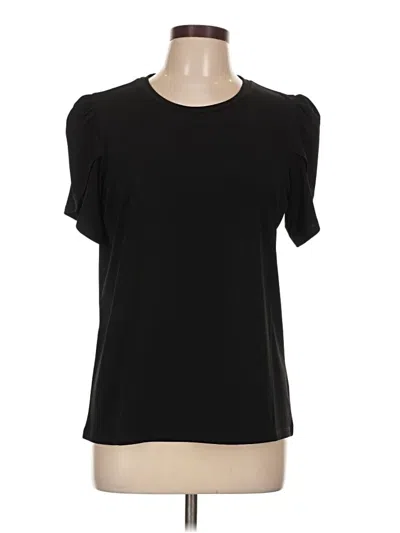 Pre-owned Michael Michael Kors Short Sleeve Top Black Crew Neck Tops