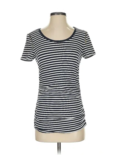 Pre-owned Michael Michael Kors Short Sleeve Top Black Scoop Neck Tops