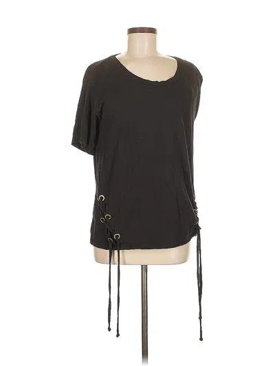 Pre-owned Michael Michael Kors Short Sleeve Top Black Scoop Neck Tops