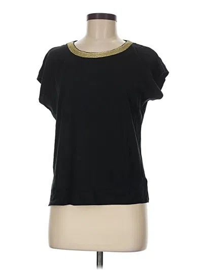 Pre-owned Michael Michael Kors Short Sleeve Top Black Scoop Neck Tops