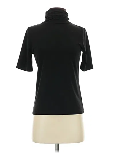 Pre-owned Michael Michael Kors Short Sleeve Top Black Turtleneck Tops