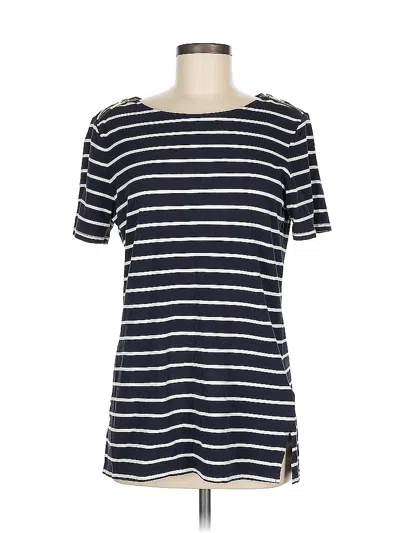 Pre-owned Michael Michael Kors Short Sleeve Top Blue Boatneck Tops