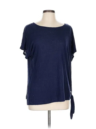 Pre-owned Michael Michael Kors Short Sleeve Top Blue Boatneck Tops