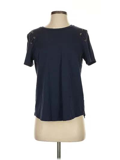 Pre-owned Michael Michael Kors Short Sleeve Top Blue Crew Neck Tops