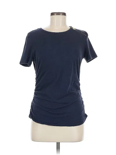 Pre-owned Michael Michael Kors Short Sleeve Top Blue Crew Neck Tops