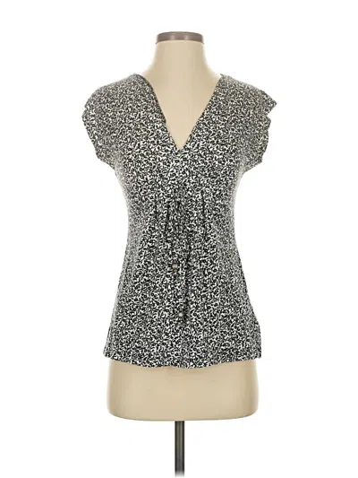 Pre-owned Michael Michael Kors Short Sleeve Top Gray V Neck Tops