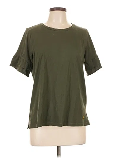 Pre-owned Michael Michael Kors Short Sleeve Top Green Crew Neck Tops