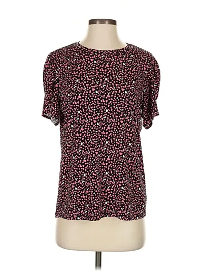 Pre-owned Michael Michael Kors Short Sleeve Top Pink Crew Neck Tops