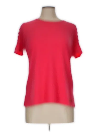 Pre-owned Michael Michael Kors Short Sleeve Top Red Boatneck Tops