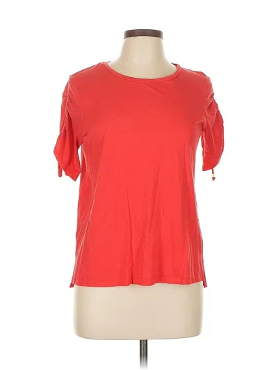 Pre-owned Michael Michael Kors Short Sleeve Top Red Cold Shoulder Neckline Tops