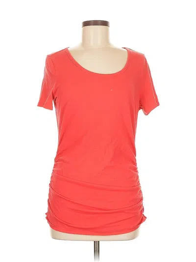 Pre-owned Michael Michael Kors Short Sleeve Top Red Scoop Neck Tops