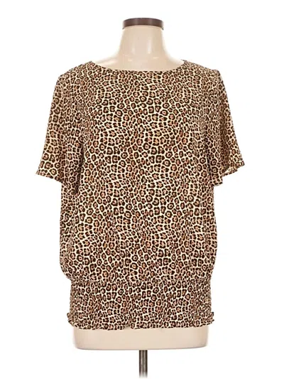 Pre-owned Michael Michael Kors Short Sleeve T-shirt In Brown