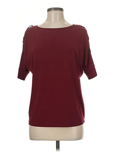 Pre-owned Michael Michael Kors Short Sleeve T-shirt In Burgundy