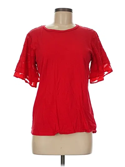 Pre-owned Michael Michael Kors Short Sleeve T-shirt In Red