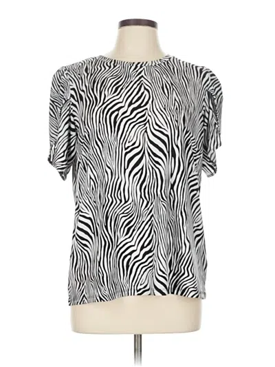 Pre-owned Michael Michael Kors Short Sleeve T-shirt In Silver