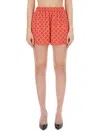 Michael Michael Kors Michael Kors Monogram Pattern Shorts In Red