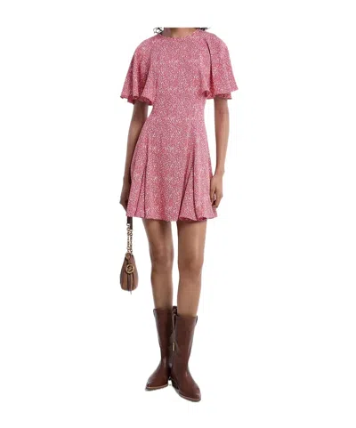 Michael Michael Kors Short-sleeved Dress In Pink