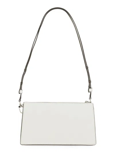 Michael Michael Kors Empire Leather Shoulder Bag In White