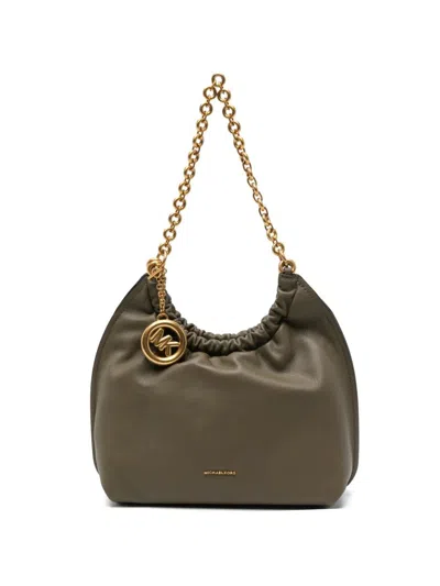 Michael Michael Kors Shoulder Bag Leather Md Cinch Pouchette In Green