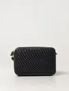 Michael Michael Kors Textured Rectangular Black Leather Shoulder Bag In Black