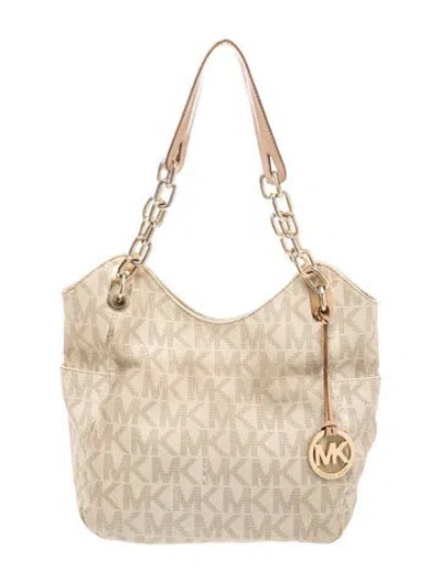 Pre-owned Michael Michael Kors Shoulder Bag In Neutrals
