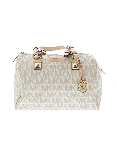 Pre-owned Michael Michael Kors Shoulder Bag In White