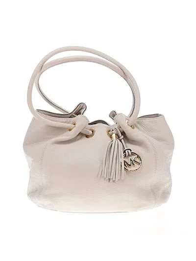 Pre-owned Michael Michael Kors Shoulder Bag In White