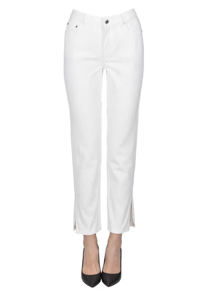 Michael Michael Kors Side Slits Jeans In White