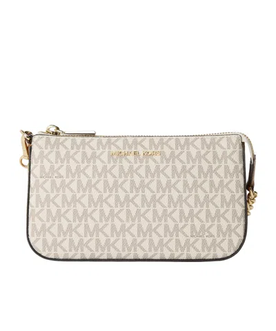 Michael Michael Kors Signature Chain Clutch Bag In White
