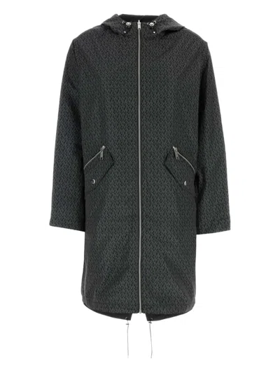 Michael Michael Kors Signature Logo Reversible Jacket In Black