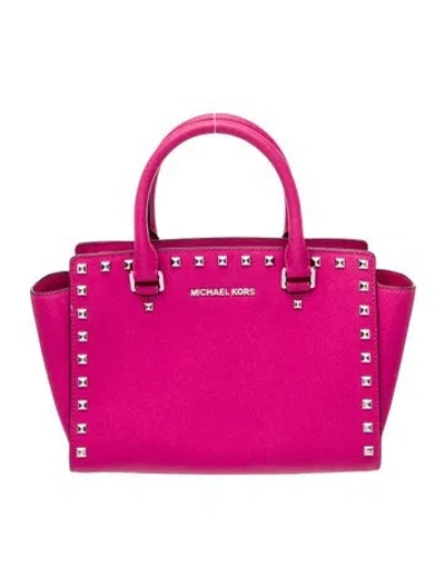 Pre-owned Michael Michael Kors Signature Shoulder Bag In Pink