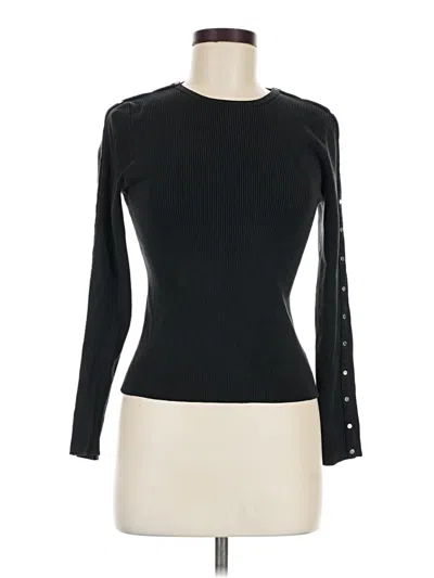 Pre-owned Michael Michael Kors Silk Cardigan Sweater In Black