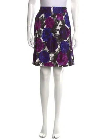 Pre-owned Michael Michael Kors Silk Knee-length Skirt In Purple