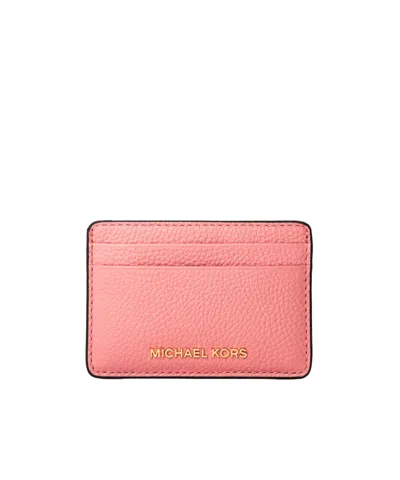 Michael Michael Kors Simple Card Case In Pink