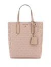 Michael Michael Kors Sinclair Logo Charm Tote Bag In Pink