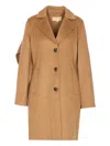 Michael Michael Kors Single-breasted Coat In Brown