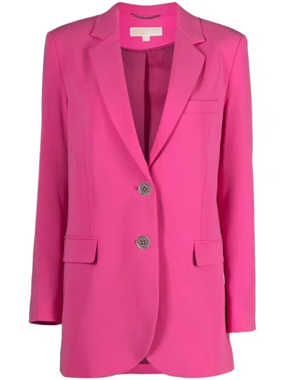 Michael Michael Kors Michael Kors Single-breasted Two-button Blazer In Cerise